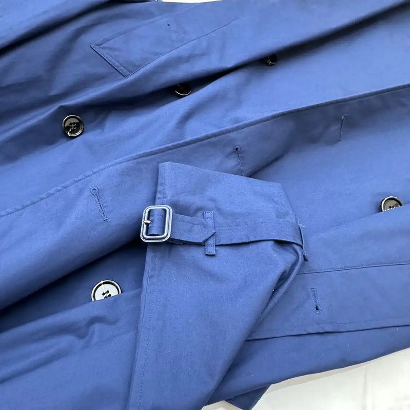 Burberry Burberry Blue Long Trench Coat for Women Size S / US 4 / IT 40 - 8 Thumbnail