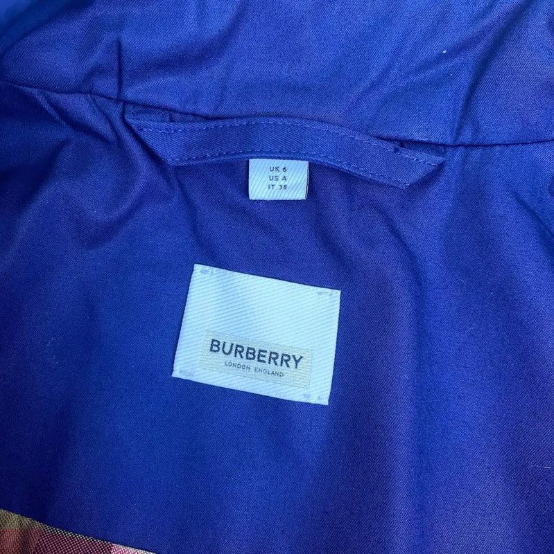Burberry Burberry Blue Long Trench Coat for Women Size S / US 4 / IT 40 - 4 Thumbnail