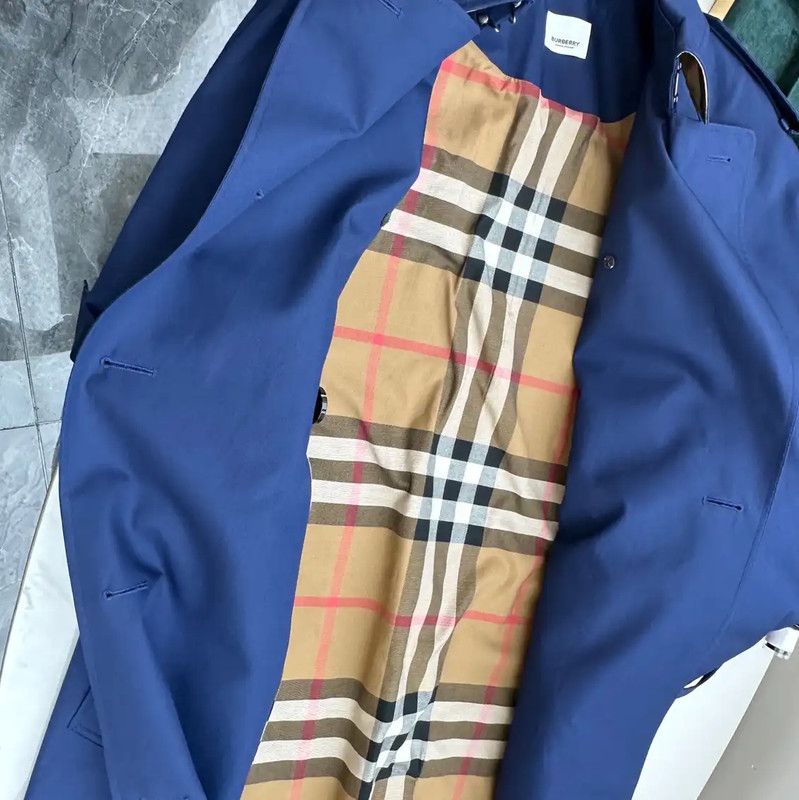 Burberry Burberry Blue Long Trench Coat for Women Size S / US 4 / IT 40 - 10 Thumbnail