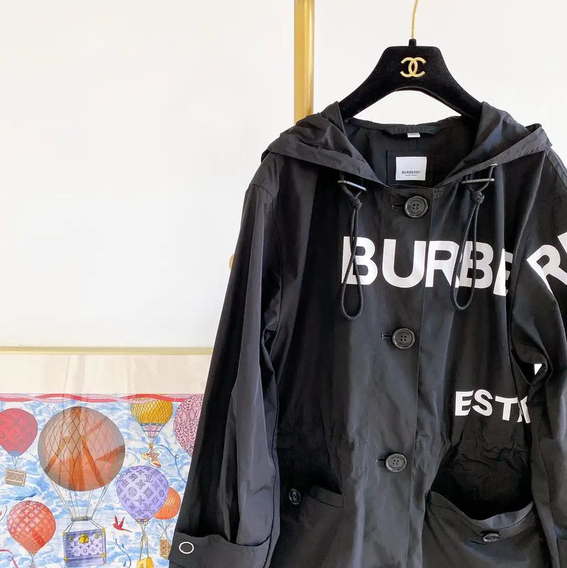 Burberry Burberry Spring Autumn Black Polyester Women's Coat Size S / US 4 / IT 40 - 3 Thumbnail