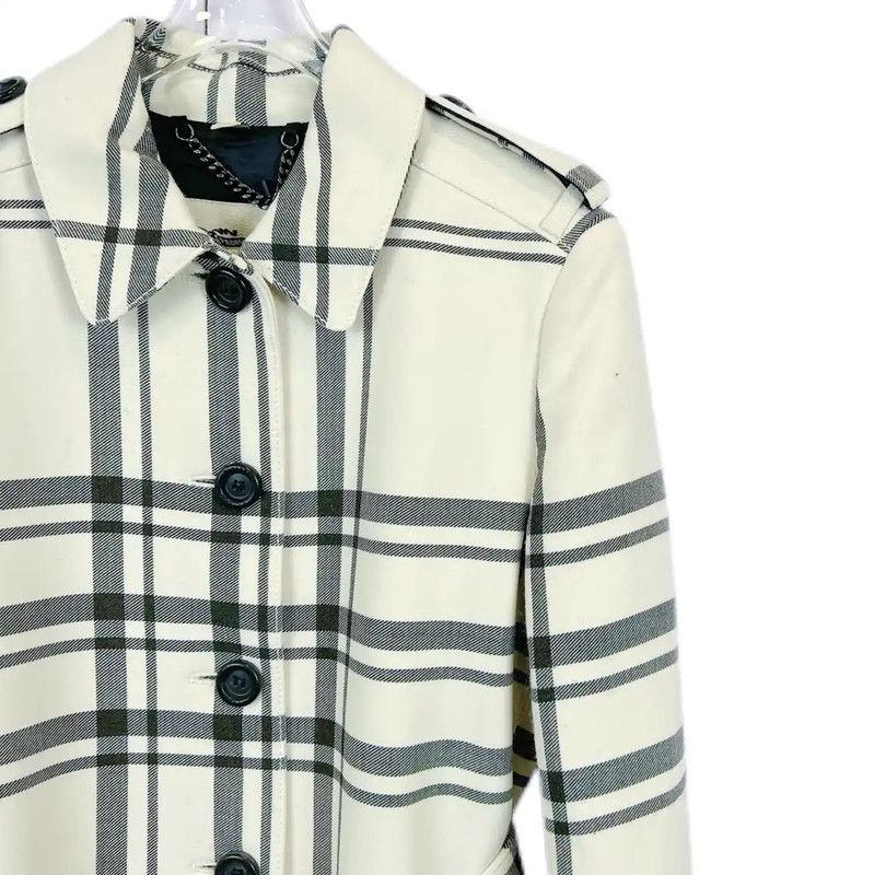 Burberry Burberry Women's Mid-Length Trench Coat in White Size XL / US 12-14 / IT 48-50 - 3 Thumbnail