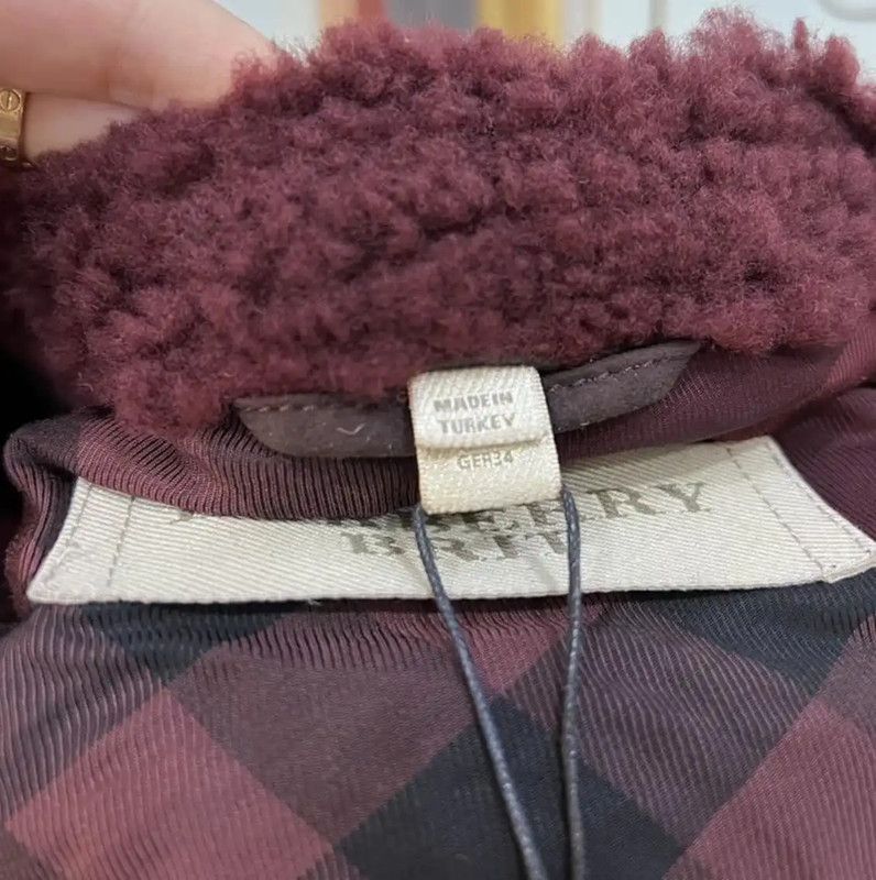 Burberry Burberry Red Round Neck Women's Jacket Size L / US 10 / IT 46 - 6 Thumbnail