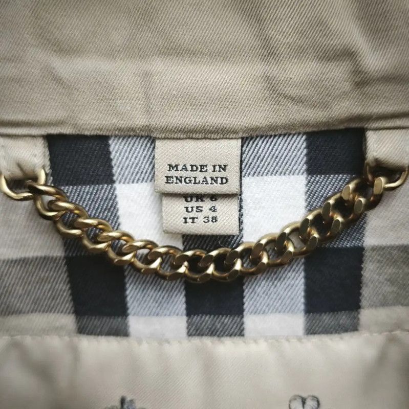 Burberry Burberry Women's Khaki Cotton Mid-Length Trench Coat Size S / US 4 / IT 40 - 2 Thumbnail