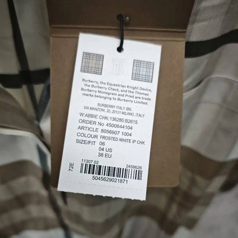 Burberry Burberry Summer Beige Cotton Dress for Women Size XS / US 0-2 / IT 36-38 - 5 Thumbnail