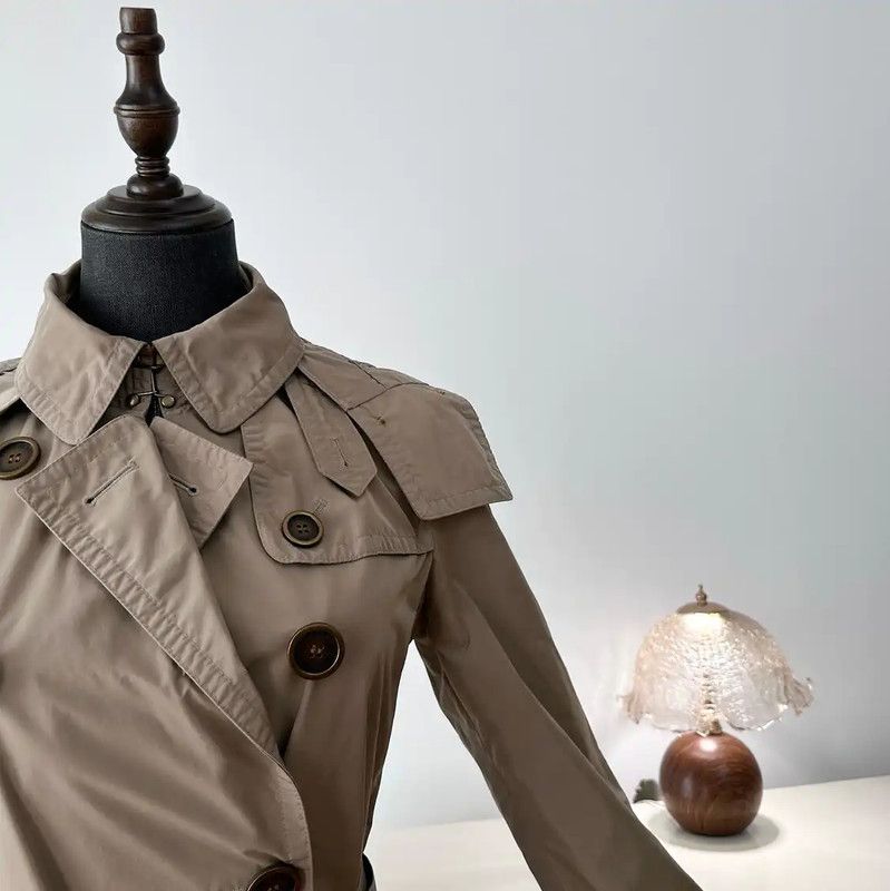 Burberry Burberry Women's Khaki Trench Coat Size S / US 4 / IT 40 - 6 Thumbnail