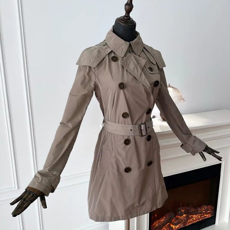 Burberry Burberry Women's Khaki Trench Coat Size S / US 4 / IT 40 - 3 Thumbnail
