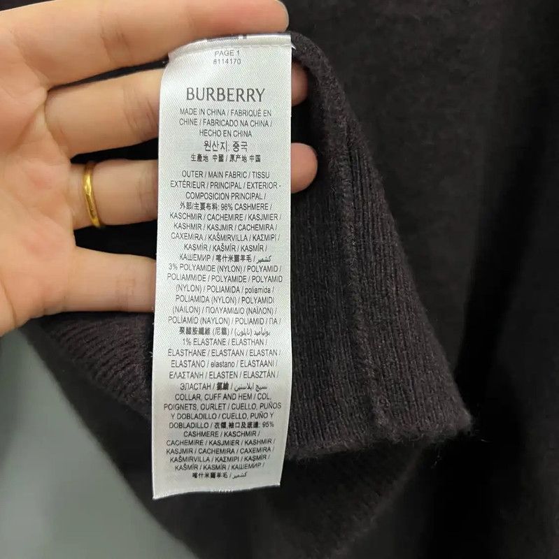 Burberry Burberry Brown Wool Long Sleeve Sweater Size XL / US 12-14 / IT 48-50 - 3 Thumbnail