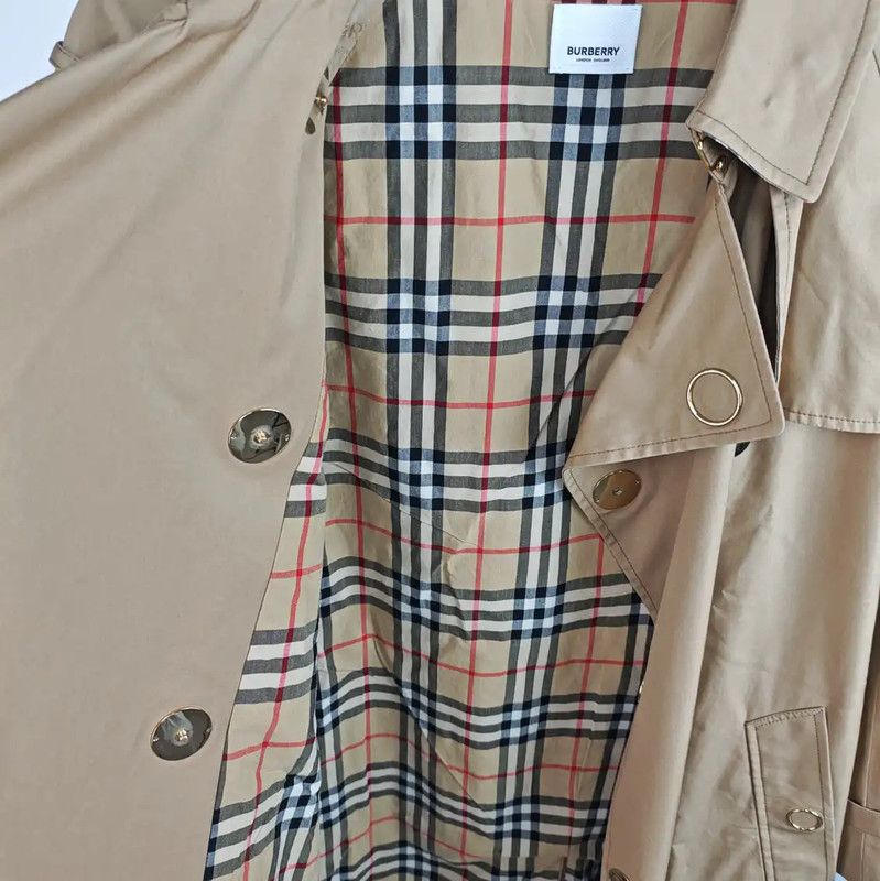 Burberry Burberry Khaki Cotton Long Trench Coat Size XS / US 0-2 / IT 36-38 - 4 Thumbnail