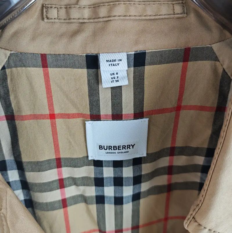 Burberry Burberry Khaki Cotton Long Trench Coat Size XS / US 0-2 / IT 36-38 - 3 Thumbnail
