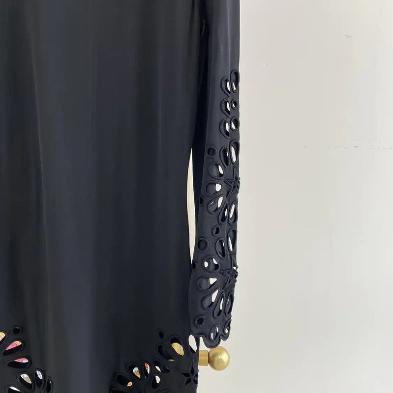 Burberry Burberry Black Long Sleeve Dress for Women Size S / US 4 / IT 40 - 4 Thumbnail