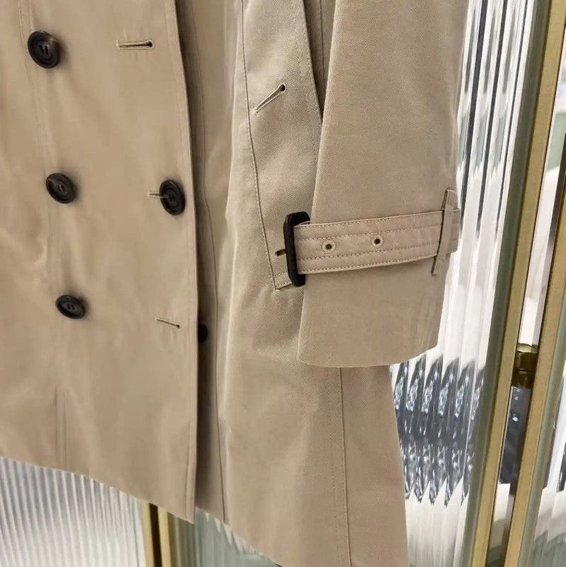 Burberry Burberry Khaki Cotton Mid-Length Women's Trench Coat Size M / US 6-8 / IT 42-44 - 3 Thumbnail