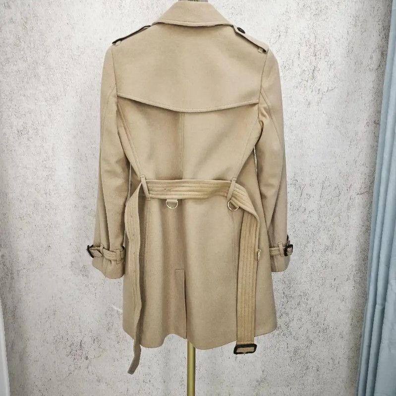 Burberry Burberry Camel Wool Coat for Women Size S / US 4 / IT 40 - 6 Thumbnail