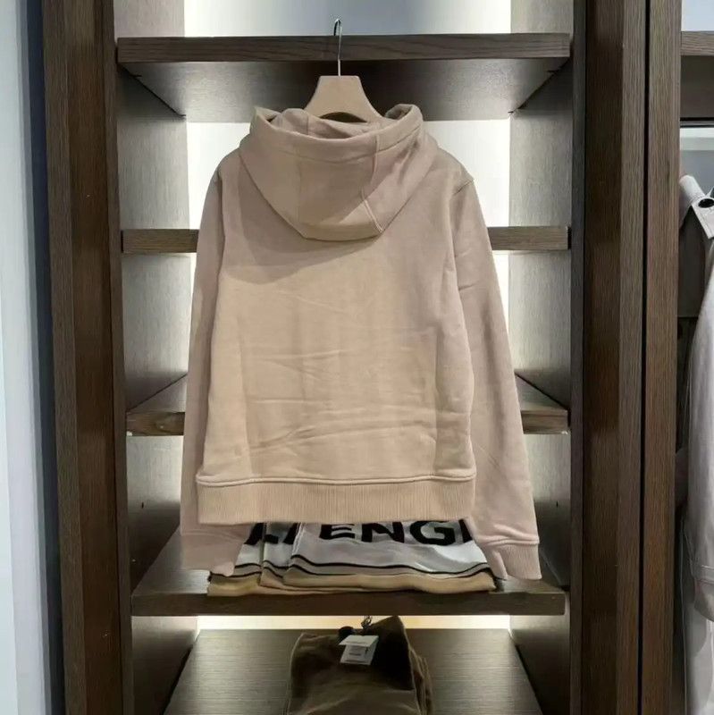 Burberry Burberry Khaki Cotton Logo Hoodie for Women Size M / US 6-8 / IT 42-44 - 2 Thumbnail