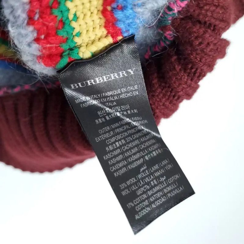 Burberry Burberry Multicolor Striped Wool Knit Top Size L / US 10 / IT 46 - 8 Thumbnail
