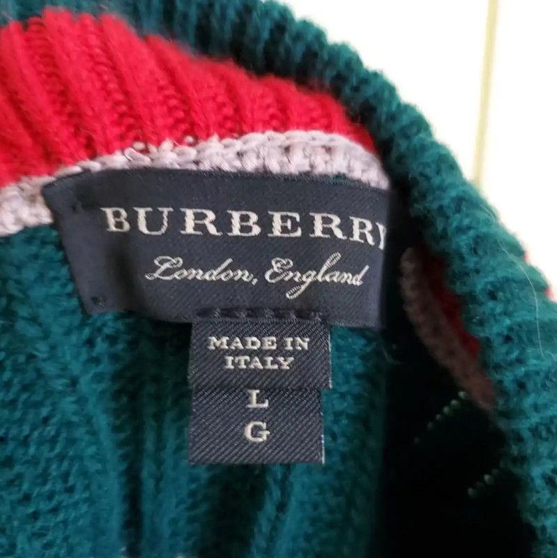 Burberry Burberry Multicolor Striped Wool Knit Top Size L / US 10 / IT 46 - 7 Thumbnail