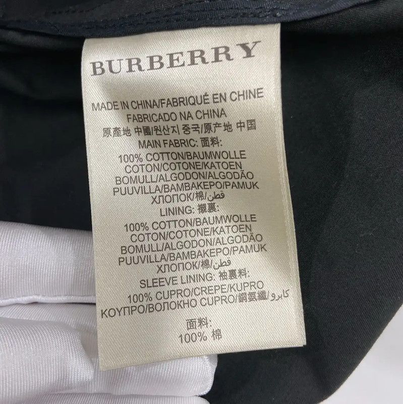 Burberry Burberry Black Cotton Long Trench Coat Size S / US 4 / IT 40 - 8 Thumbnail
