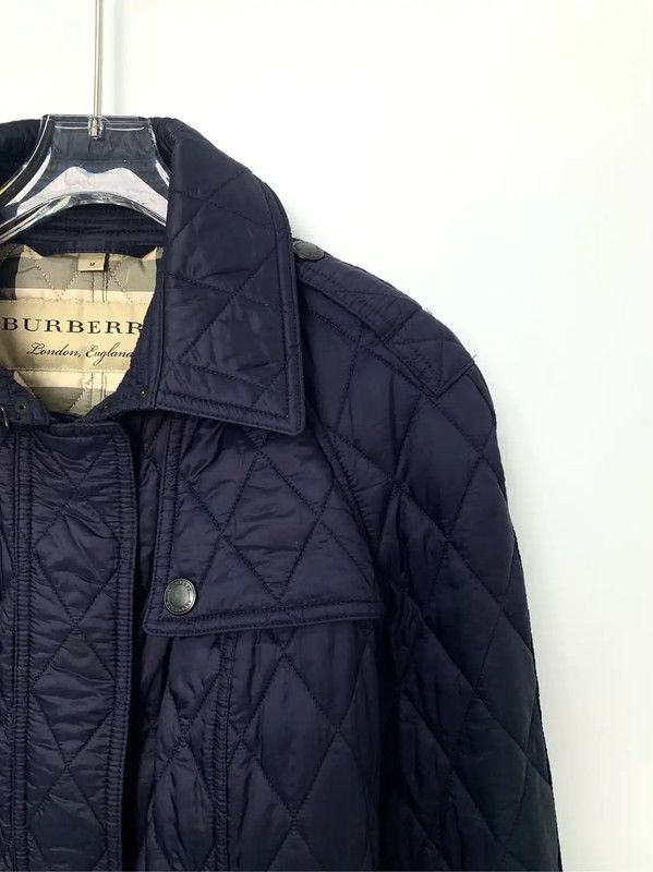 Burberry Burberry Women's Navy Quilted Cotton Coat Size M / US 6-8 / IT 42-44 - 3 Thumbnail