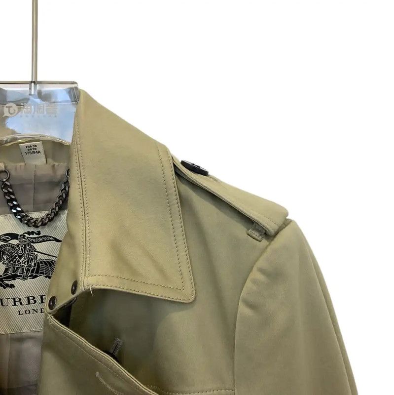 Burberry Burberry Women's Mid-Length Trench Coat in Khaki Size S / US 4 / IT 40 - 4 Thumbnail