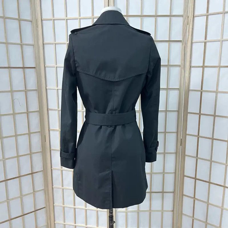 Burberry Burberry Black Cotton Women's Trench Coat Size M / US 6-8 / IT 42-44 - 2 Thumbnail