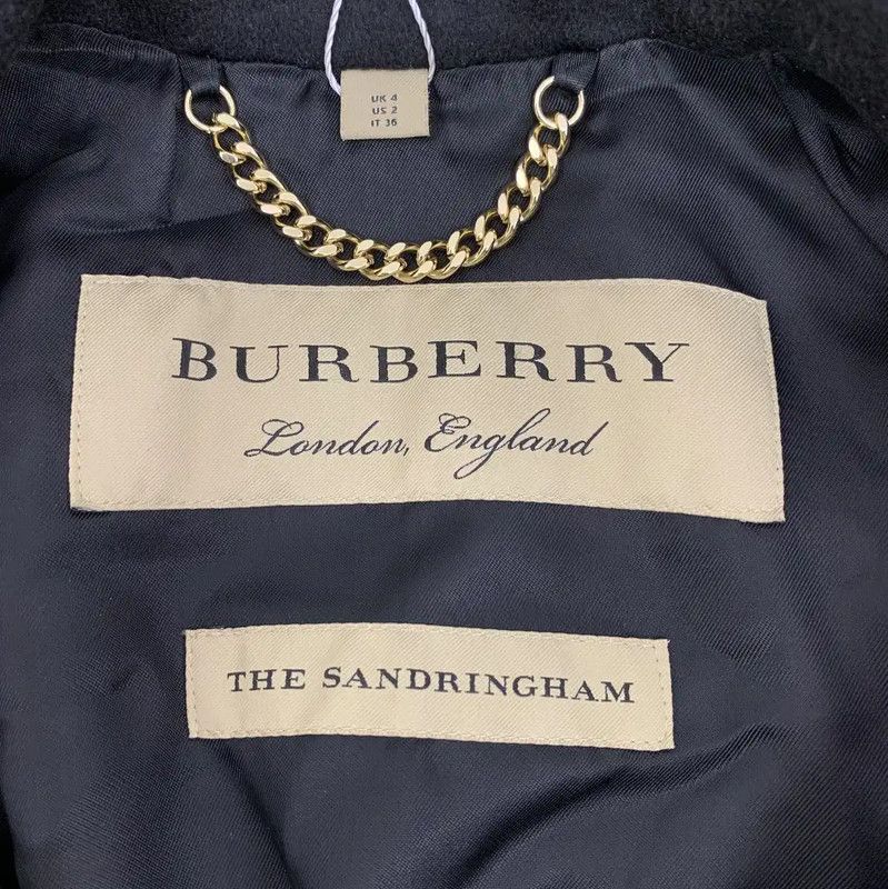 Burberry Burberry Black Cashmere Trench Coat for Women Size XS / US 0-2 / IT 36-38 - 5 Thumbnail
