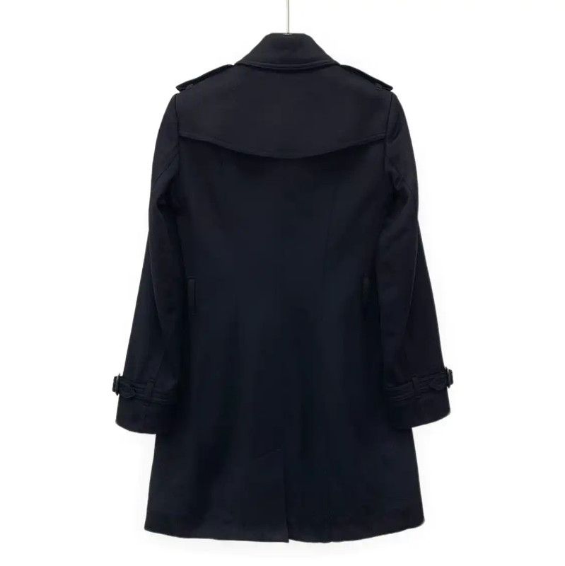 Burberry Burberry Black Cashmere Trench Coat for Women Size XS / US 0-2 / IT 36-38 - 2 Thumbnail