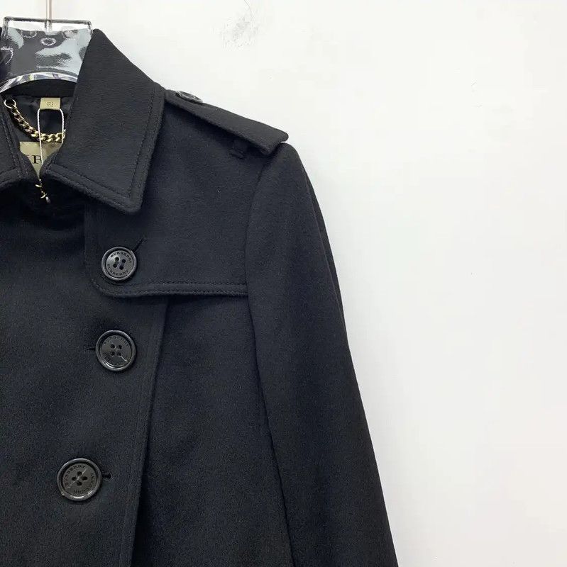 Burberry Burberry Black Cashmere Trench Coat for Women Size XS / US 0-2 / IT 36-38 - 3 Thumbnail