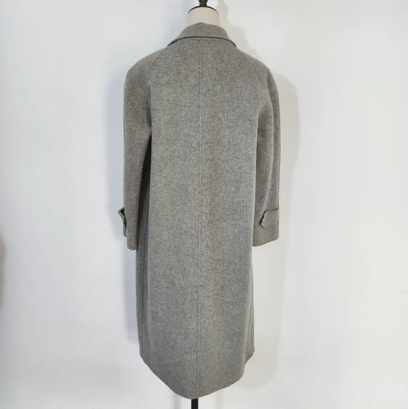 Burberry Burberry Grey Wool Plaid Long Coat for Women Size M / US 6-8 / IT 42-44 - 6 Thumbnail