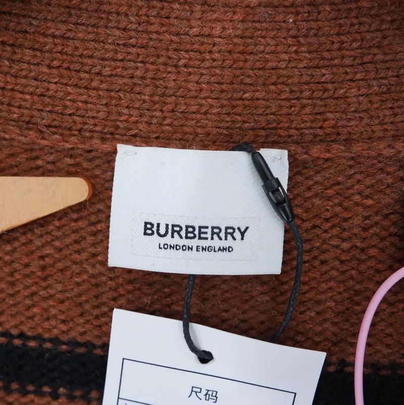 Burberry Burberry Brown Cotton Knit Logo Cardigan Size XS / US 0-2 / IT 36-38 - 3 Thumbnail