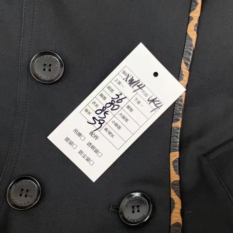 Burberry Burberry Black Cotton Women's Trench Coat Size ONE SIZE - 6 Thumbnail