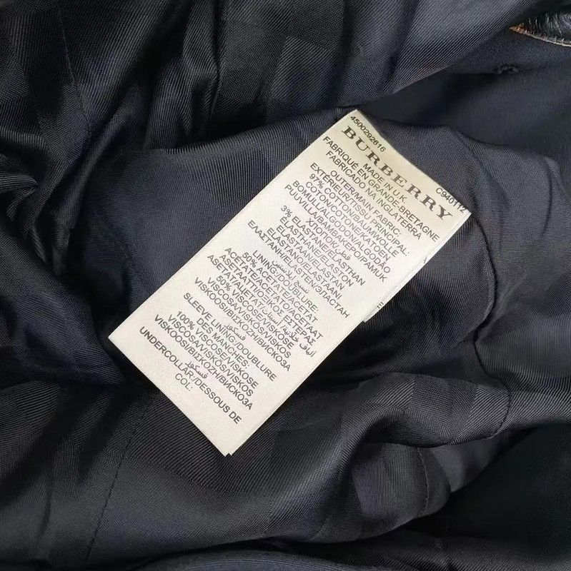 Burberry Burberry Black Cotton Women's Trench Coat Size ONE SIZE - 4 Thumbnail