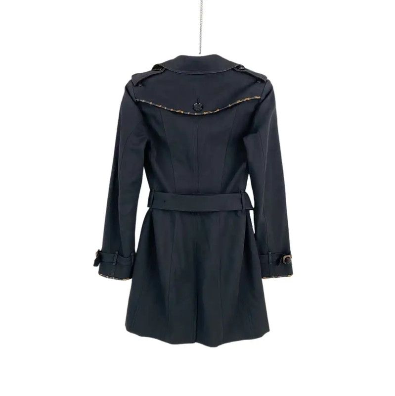 Burberry Burberry Black Cotton Women's Trench Coat Size ONE SIZE - 2 Thumbnail