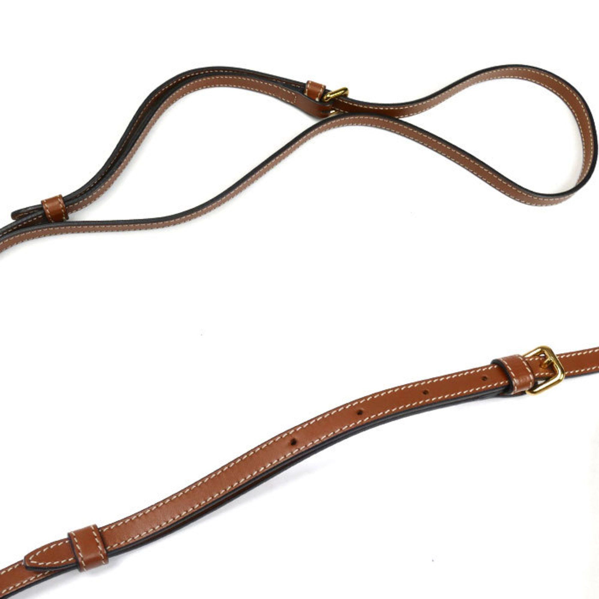 Celine CELINE Mini Besas Cuir Triomphe Shoulder Bag, Tan, 10J303DPQ4LU, Women's Size ONE SIZE - 8 Thumbnail