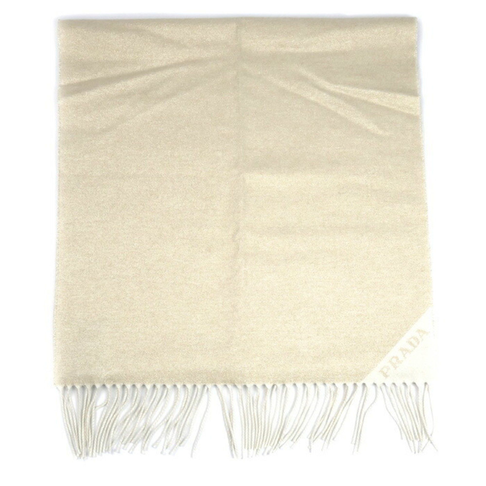 Prada Prada Jacquard Evening Scarf, Gold and White, 1FS091_DGI_F0X0A, IC Chip, Silk, Cashmere, Lurex, Women's Size ONE SIZE - 2 Thumbnail