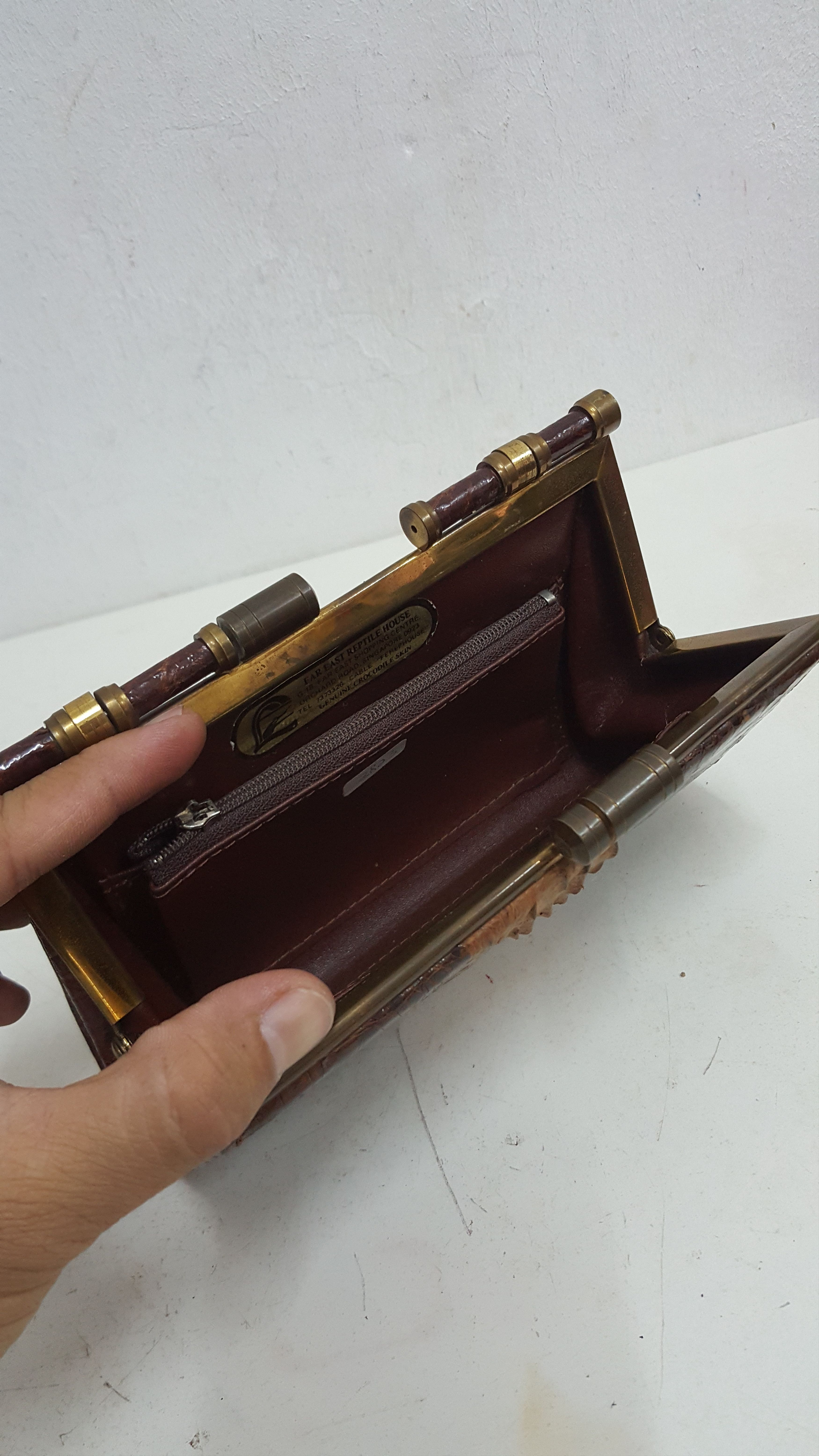 SUPER RARE ITEM Crocodile Leather Dinner Bag Bags Luggage