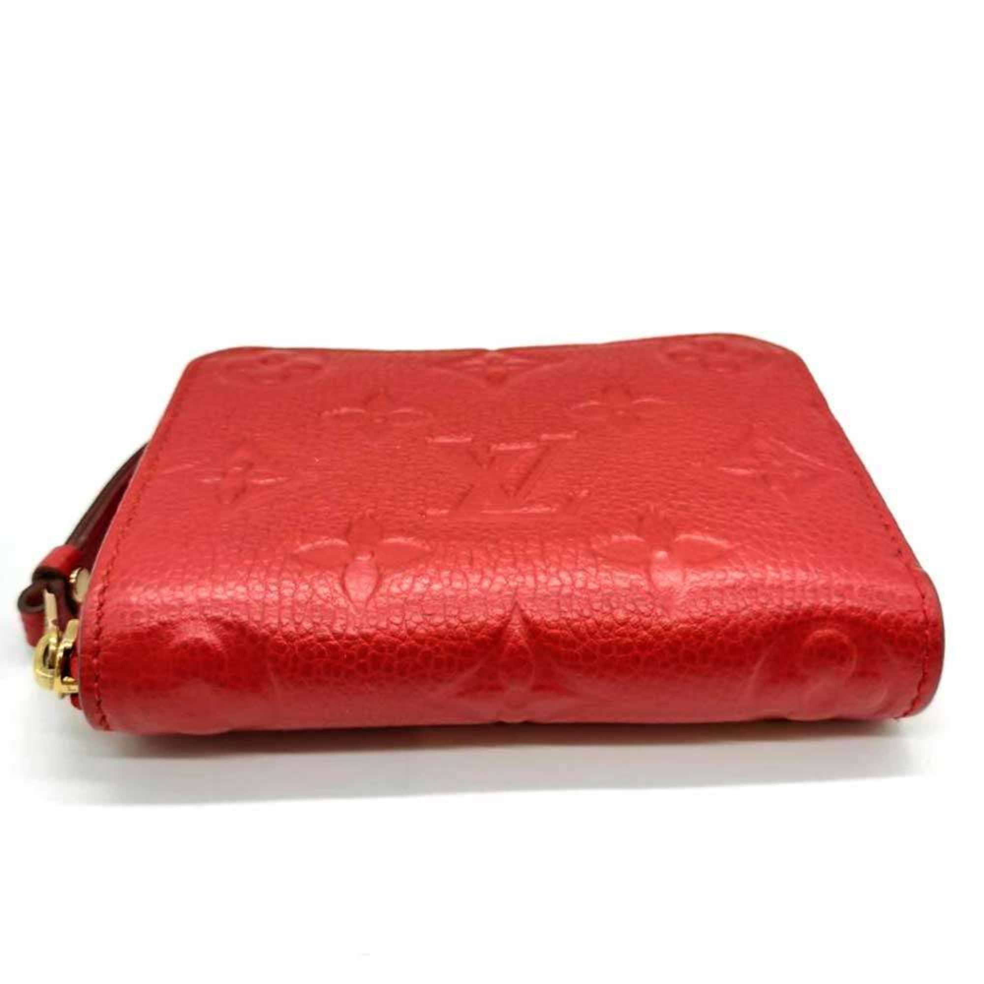 Louis Vuitton Louis Vuitton Zippy Coin Purse in Scarlet and Red, Monogram Empreinte, Round Case, Women's, M63696, LOUISVUITTON Size ONE SIZE - 3 Thumbnail