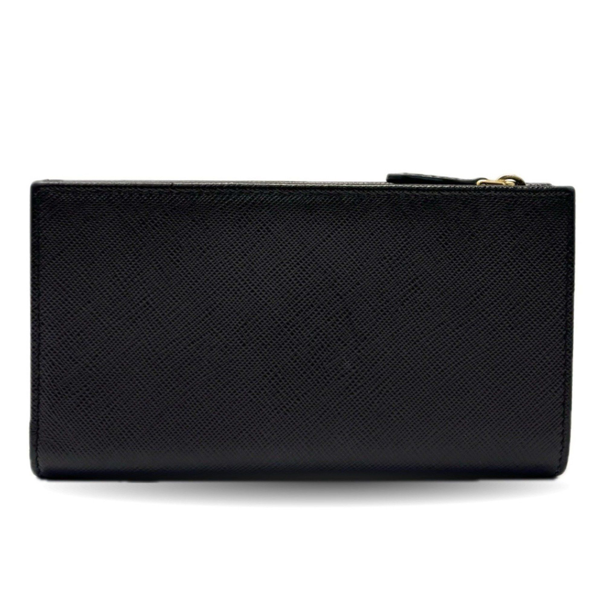 Prada Prada Saffiano Bifold Wallet in Black Leather (1ML009) Size ONE SIZE - 2 Thumbnail