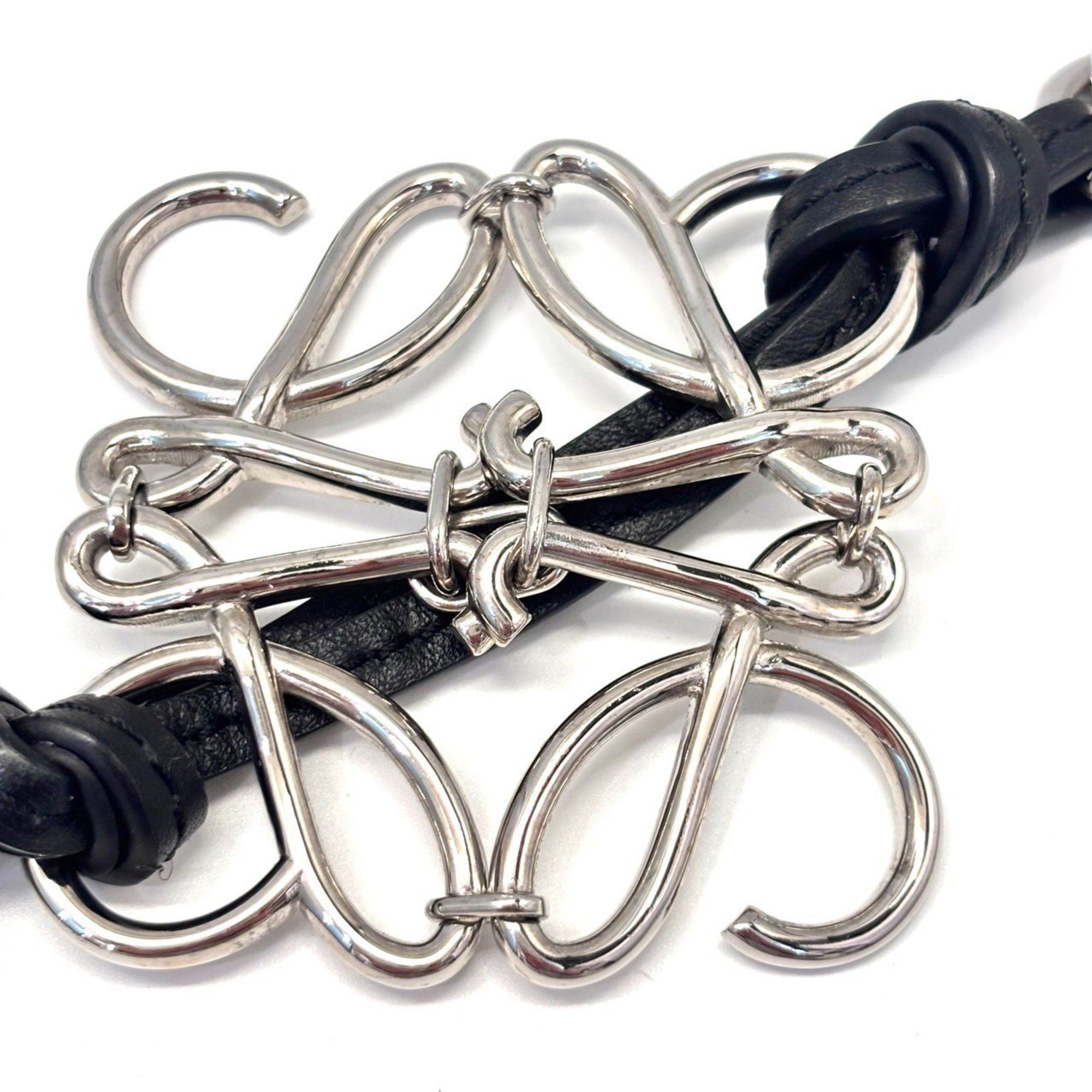 Loewe LOEWE Anagram Charm Calfskin Strap Black Silver C821232X02 Size ONE SIZE - 3 Thumbnail