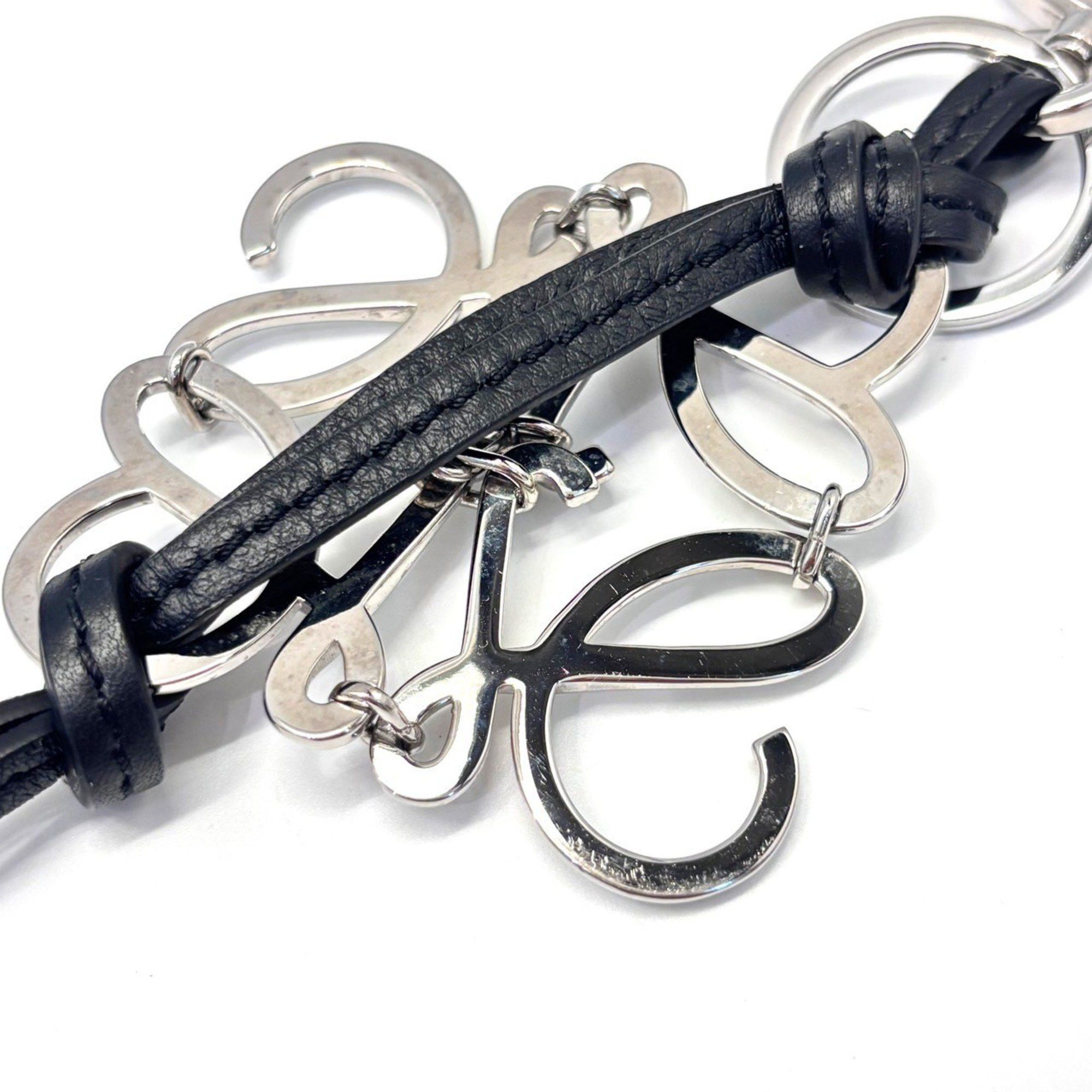 Loewe LOEWE Anagram Charm Calfskin Strap Black Silver C821232X02 Size ONE SIZE - 5 Thumbnail