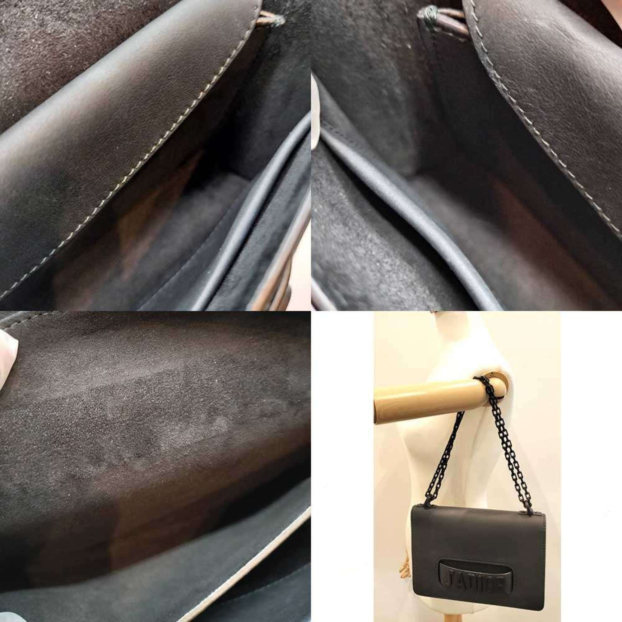 Dior Christian Dior Ja Chain Shoulder Bag in Black Leather for Women Size ONE SIZE - 9 Thumbnail