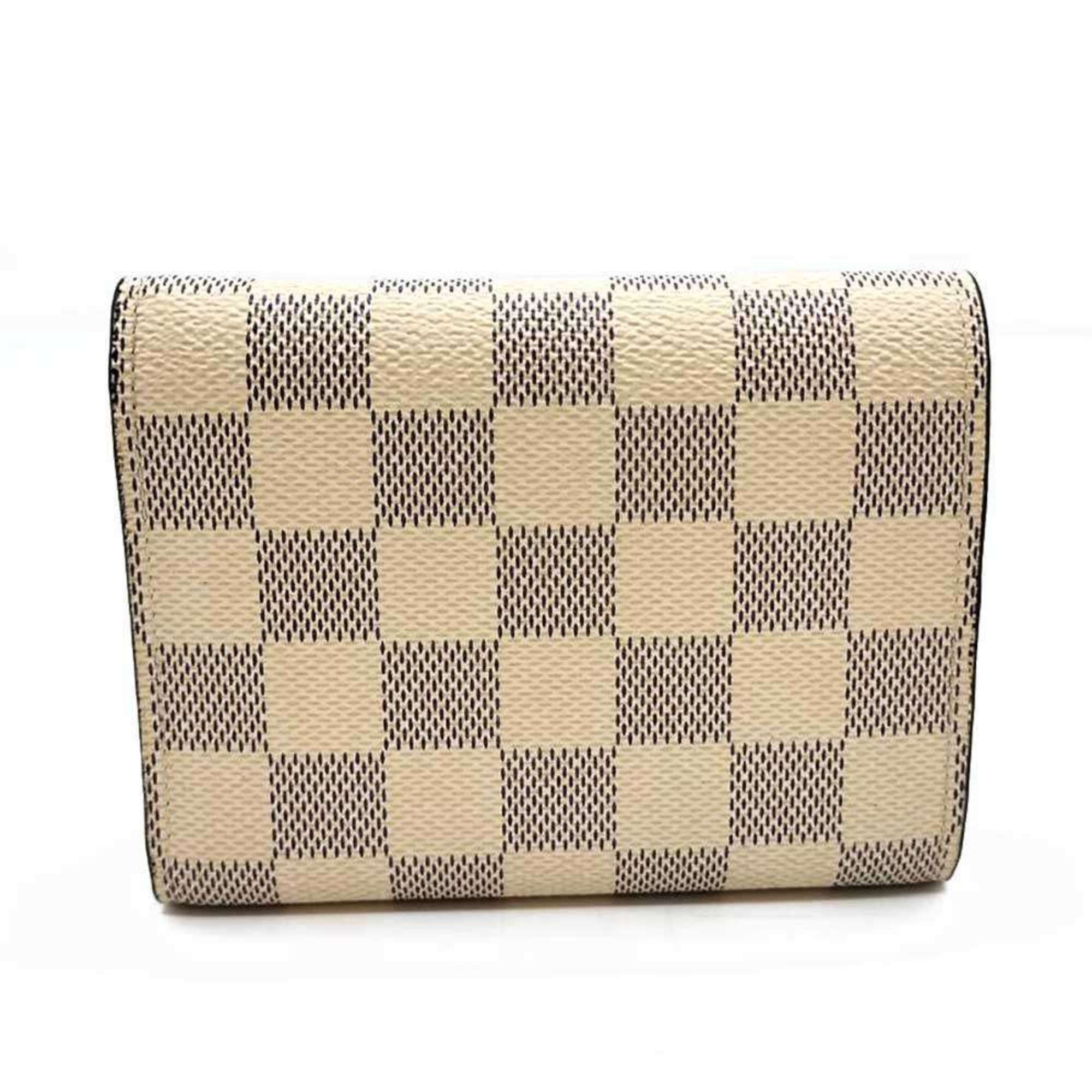 Louis Vuitton Louis Vuitton Portefeuille Victorine Multicolore Damier Azur Trifold Wallet with Giraffe Animal Print, Women's, N60059 Size ONE SIZE - 2 Thumbnail