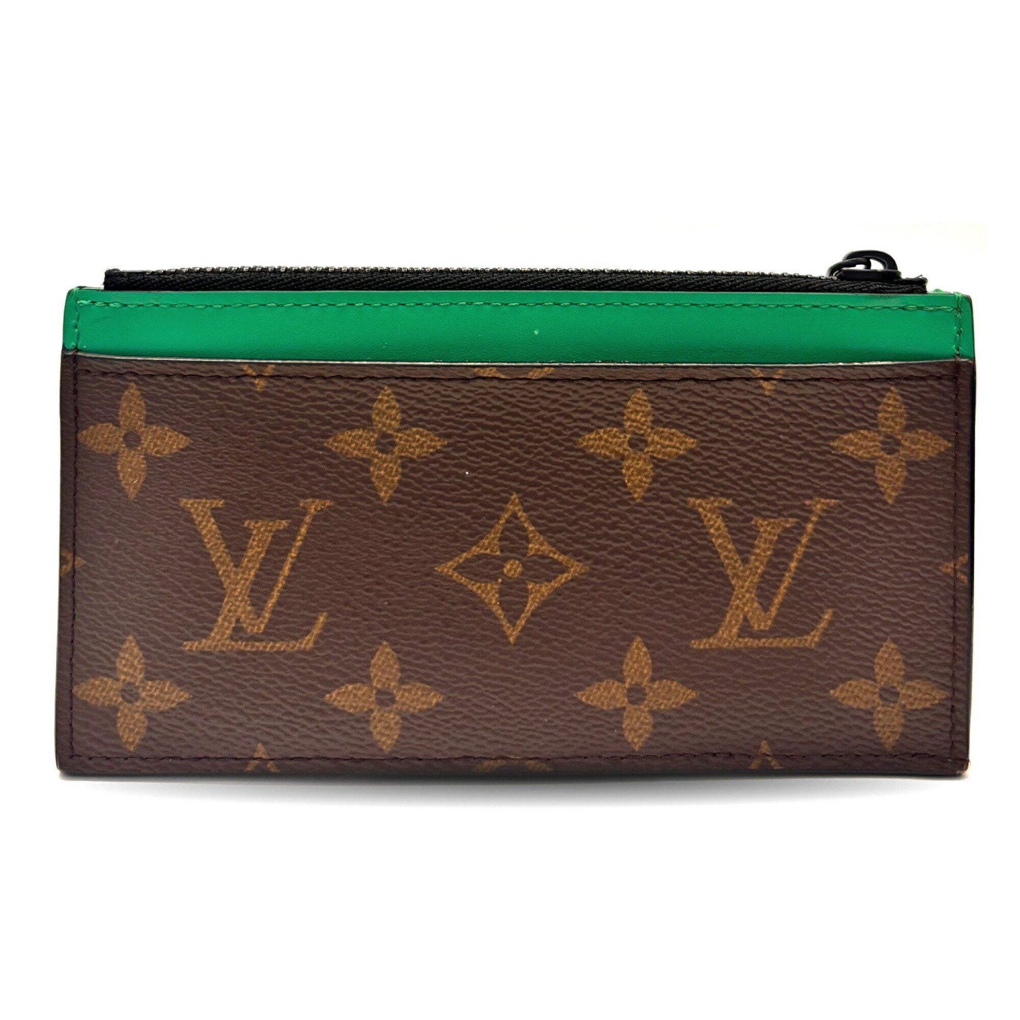 Louis Vuitton Louis Vuitton Coin Card Holder Monogram Macassar Fragment Case Green Purse M81627 LOUIS VUITTON Size ONE SIZE - 2 Thumbnail