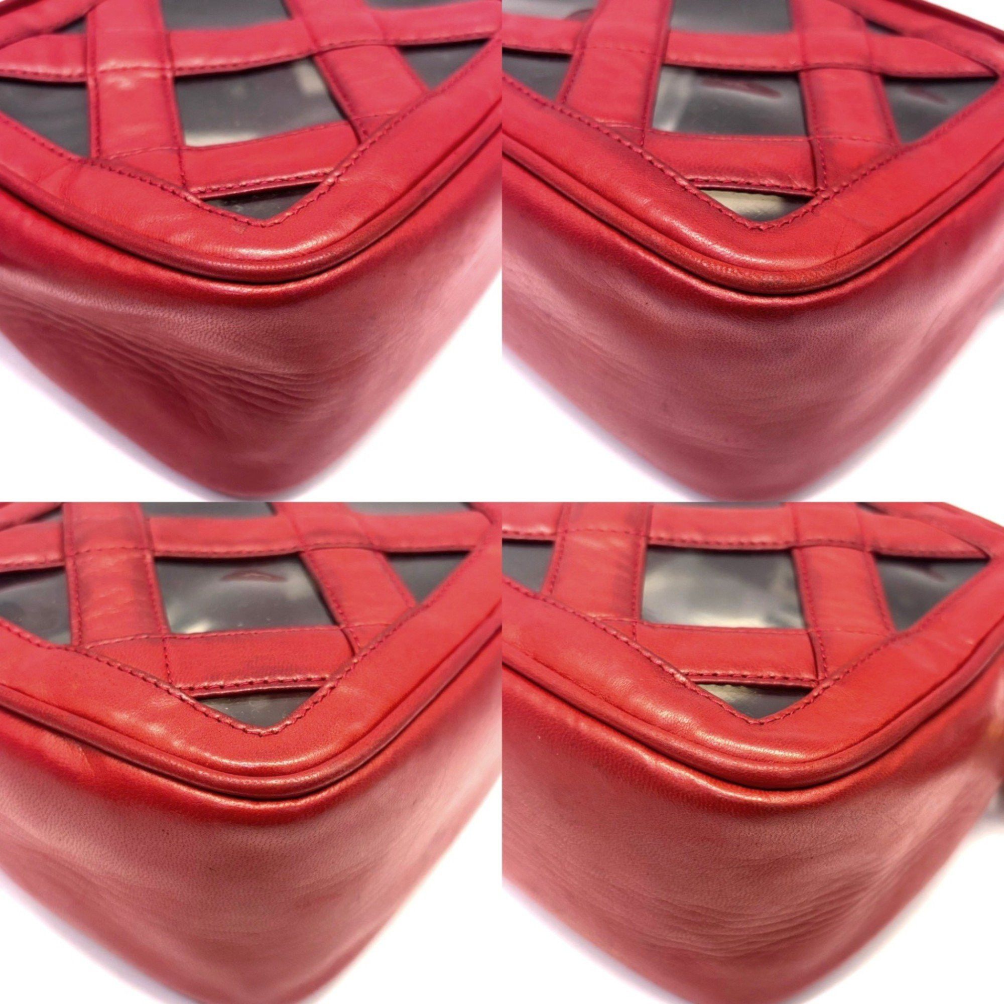 Chanel CHANEL Chain Shoulder Bag in Red Lambskin with Tassel Size ONE SIZE - 3 Thumbnail