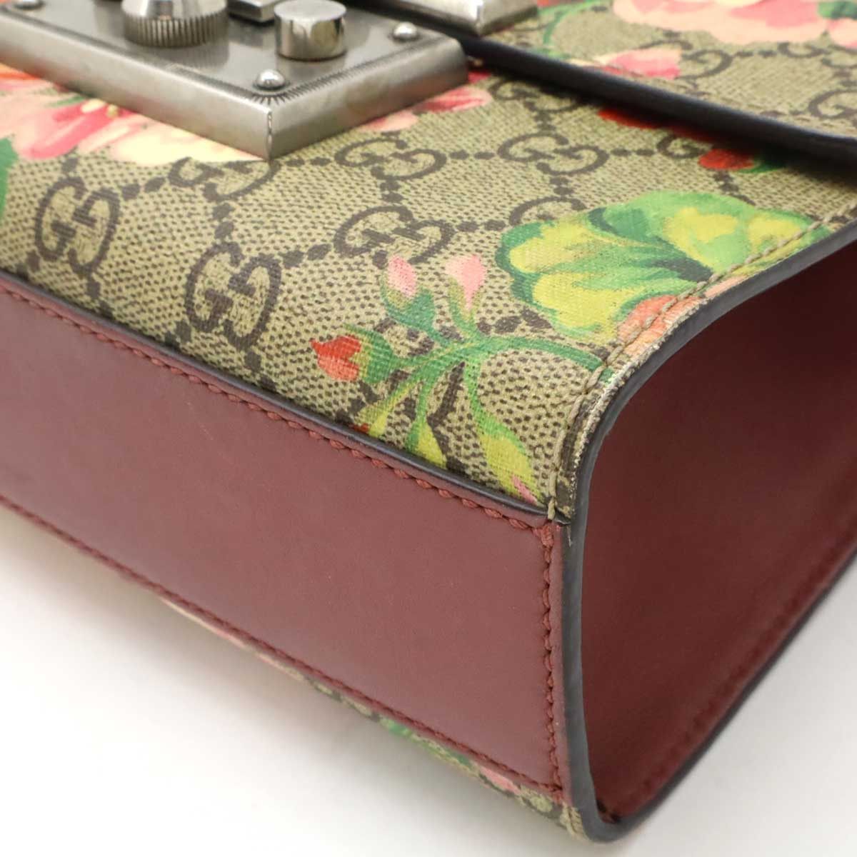 Gucci Gucci Gucci GG Blooms Padlock PVC Shoulder Bag Leather Shoulder Bag 409487 DUTY FREE for USA Size ONE SIZE - 3 Thumbnail