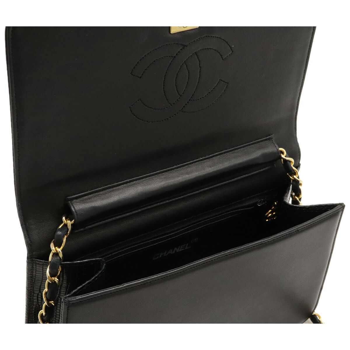 Chanel Chanel Chanel Coco Mark Lizard Shoulder Bag Natural Material Shoulder Bag DUTY FREE for USA Size ONE SIZE - 5 Thumbnail