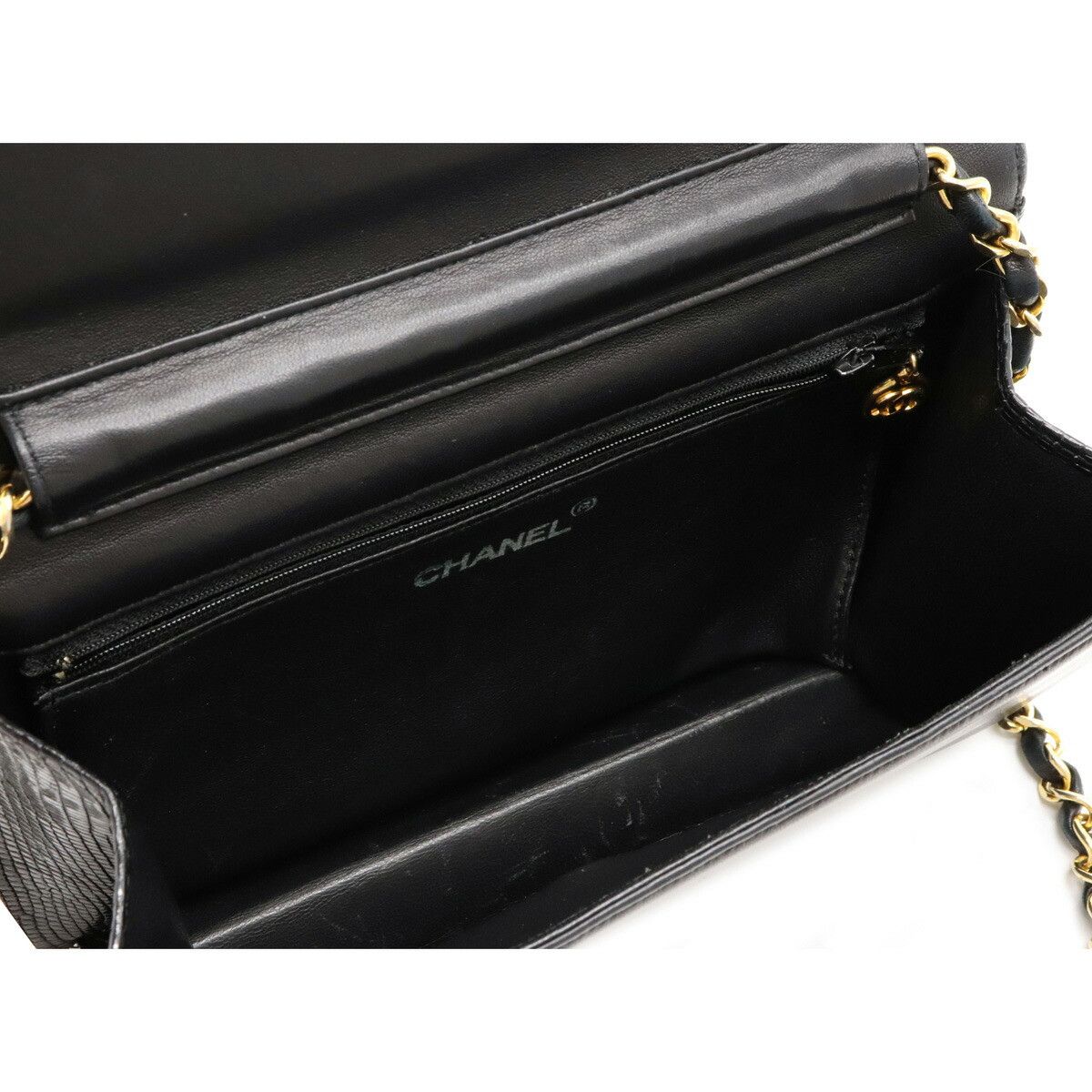 Chanel Chanel Chanel Coco Mark Lizard Shoulder Bag Natural Material Shoulder Bag DUTY FREE for USA Size ONE SIZE - 6 Thumbnail