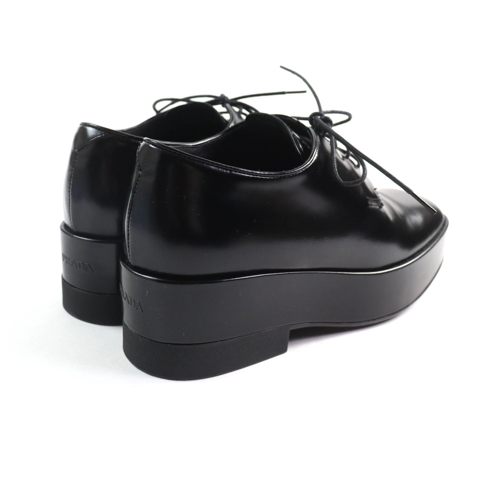 Prada Prada Prada Back logo leather lace-up platform dress shoes Leather Shoes DUTY FREE for USA Size ONE SIZE - 3 Thumbnail