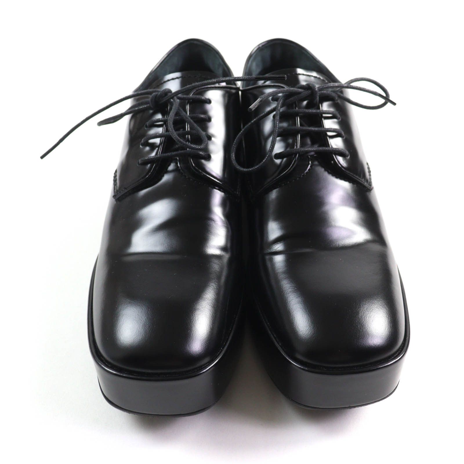 Prada Prada Prada Back logo leather lace-up platform dress shoes Leather Shoes DUTY FREE for USA Size ONE SIZE - 4 Thumbnail