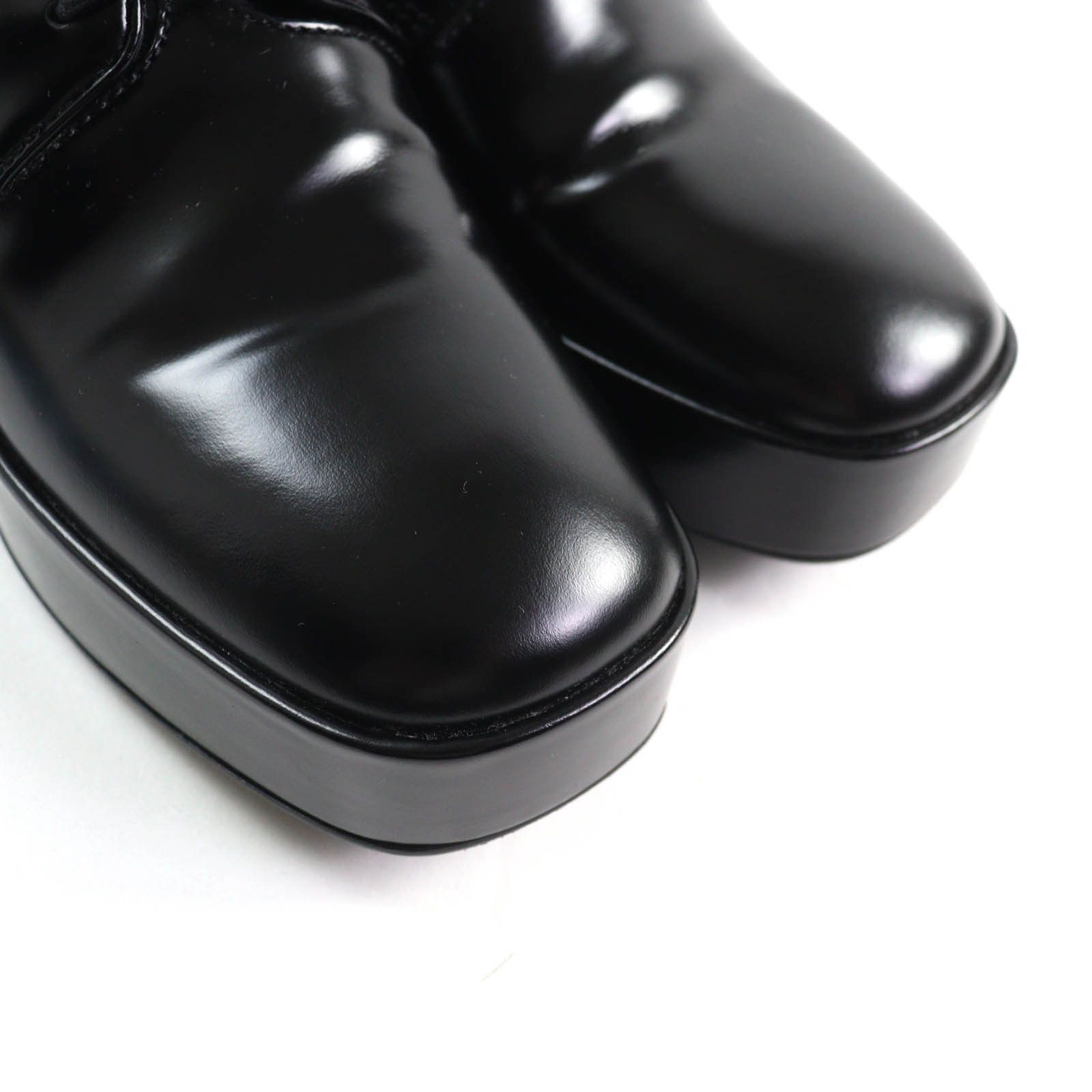 Prada Prada Prada Back logo leather lace-up platform dress shoes Leather Shoes DUTY FREE for USA Size ONE SIZE - 8 Thumbnail