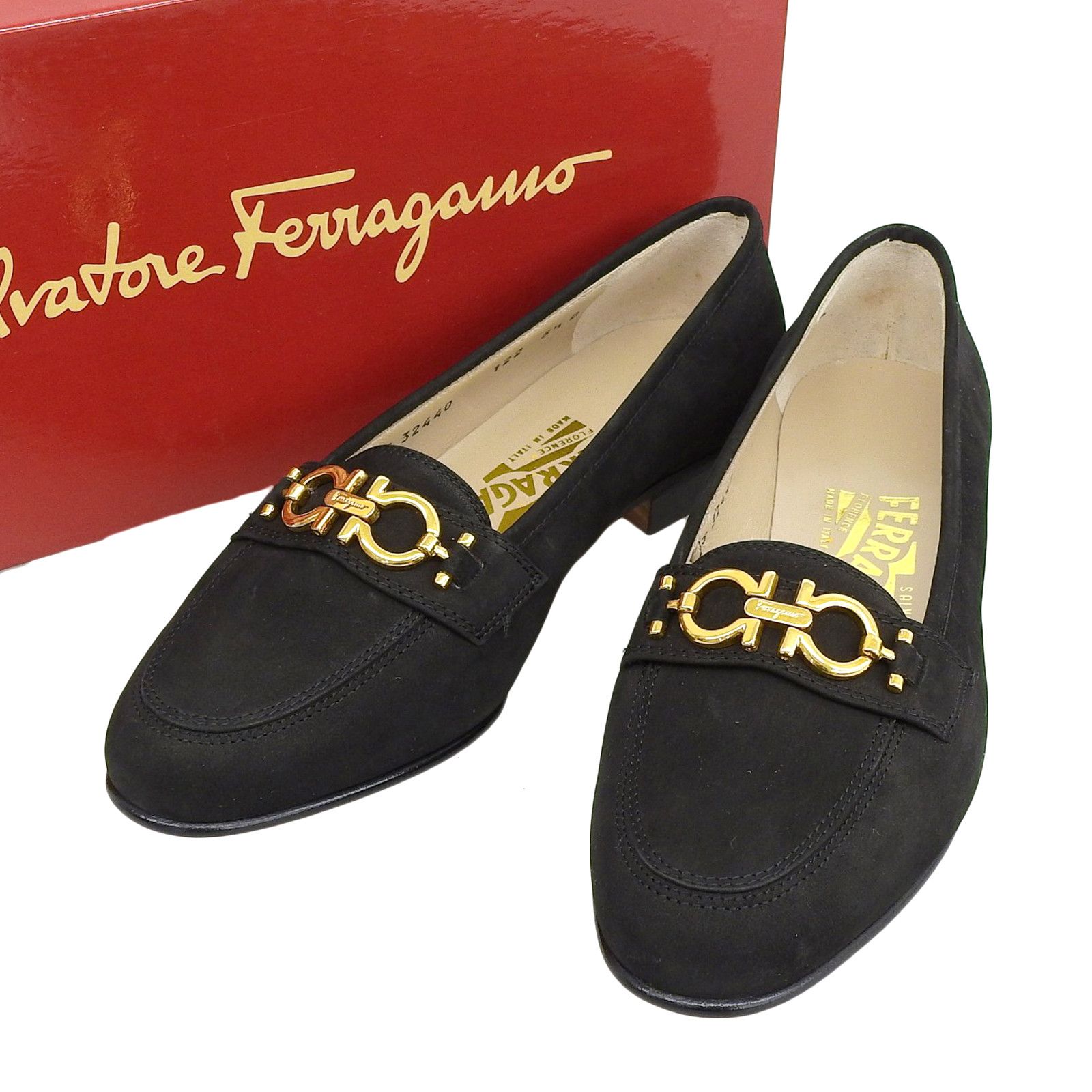 Salvatore Ferragamo Salvatore Ferragamo Salvatore Ferragamo BABS Nubuck Pumps Suede Shoes DUTY FREE for USA Size ONE SIZE - 2 Thumbnail