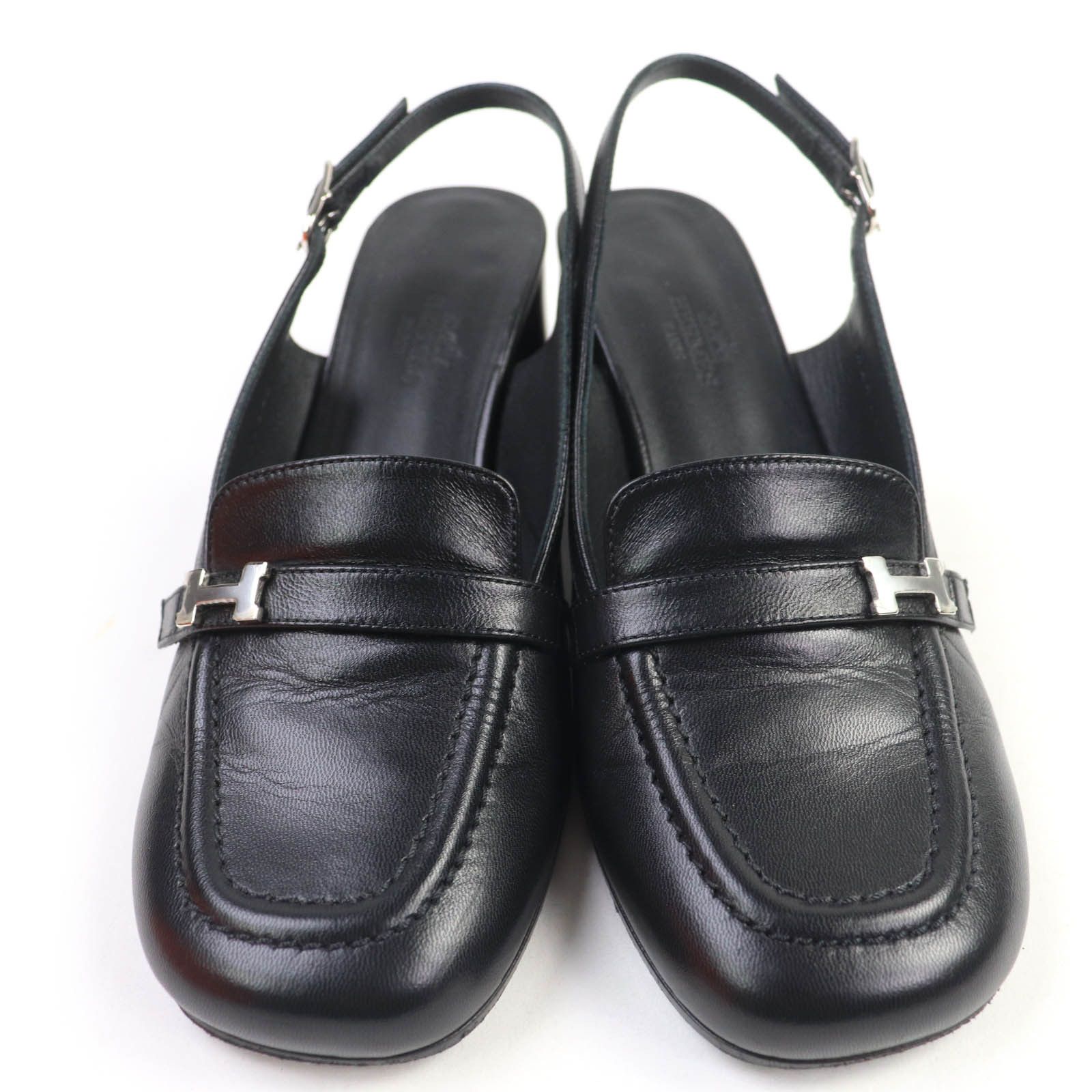 Hermes Hermes Hermes Anfini Strap Leather Pumps Leather Shoes DUTY FREE for USA Size ONE SIZE - 4 Thumbnail